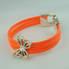 Fashion Bracelet, Leather cord & CCB Beads, Length: about 8.1-inch, Sold by Dozen