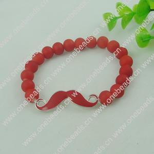 Fashion Bracelet, Acrylic beads & zinc alloy findings, Length:adjustable, Sold by Dozen