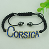 Fashion Bracelet, Cotton cord & zinc alloy findings, Length:adjustable, Sold by Dozen