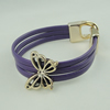 Fashion Bracelet, Leather cord & CCB Beads, Length: about 8.1-inch, Sold by Dozen