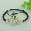 Fashion Bracelet, Cotton cord & zinc alloy findings, Length:adjustable, Sold by Dozen
