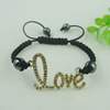 Fashion Bracelet, Cotton cord & zinc alloy findings, Length:adjustable, Sold by Dozen
