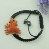 Fashion Bracelet, Cotton cord & zinc alloy findings, Length:adjustable, Sold by Dozen
