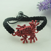 Fashion Bracelet, Cotton cord & zinc alloy findings, Length:adjustable, Sold by Dozen