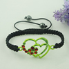 Fashion Bracelet, Cotton cord & zinc alloy findings, Length:adjustable, Sold by Dozen
