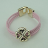 Fashion Bracelet, Leather cord & CCB Beads, Length: about 8.1-inch, Sold by Dozen