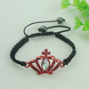 Fashion Bracelet, Cotton cord & zinc alloy findings, Length:adjustable, Sold by Dozen
