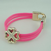 Fashion Bracelet, Leather cord & CCB Beads, Length: about 8.1-inch, Sold by Dozen