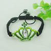 Fashion Bracelet, Cotton cord & zinc alloy findings, Length:adjustable, Sold by Dozen