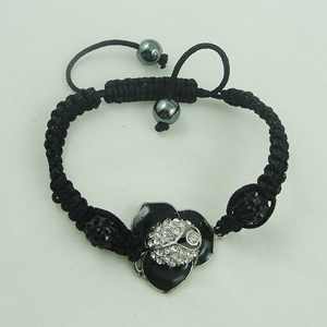 Fashion Bracelet, Cotton cord & zinc alloy findings, Length:adjustable, Sold by Dozen