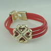 Fashion Bracelet, Leather cord & CCB Beads, Length: about 8.1-inch, Sold by Dozen