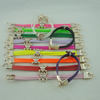 Fashion Bracelet, Leather cord & CCB Beads, Length: about 8.1-inch, Sold by Dozen
