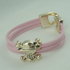 Fashion Bracelet, Leather cord & CCB Beads, Length: about 8.1-inch, Sold by Dozen