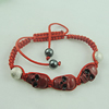 Fashion Bracelet, Cotton cord & zinc alloy Beads, Length:adjustable, Sold by Dozen