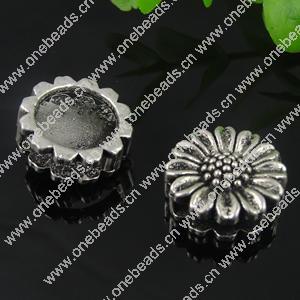 Slider, Zinc Alloy Bracelet Findinds, Lead-free, 16x16mm, Hole size:13x2.5mm, Sold by KG 