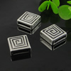 Slider, Zinc Alloy Bracelet Findinds, Lead-free, 14x14mm, Hole size:11x2mm, Sold by KG
