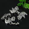 Clasps. Fashion Zinc Alloy Jewelry Findings. Lead-free. 41x23mm. Hole:12x2mm, Sold by Bag