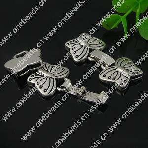 Clasps. Fashion Zinc Alloy Jewelry Findings. Lead-free. 40x20mm. Hole:12x2mm, Sold by Bag