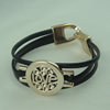 Fashion Bracelet, Leather cord & CCB Beads, Length: about 8.1-inch, Sold by Dozen