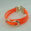 Fashion Bracelet, Leather cord & CCB Beads, Length: about 8.1-inch, Sold by Dozen
