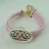 Fashion Bracelet, Leather cord & CCB Beads, Length: about 8.1-inch, Sold by Dozen