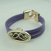 Fashion Bracelet, Leather cord & CCB Beads, Length: about 8.1-inch, Sold by Dozen