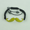 Fashion Bracelet, Cotton cord & zinc alloy findings, Length:adjustable, Sold by Dozen
