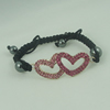 Fashion Bracelet, Cotton cord & zinc alloy findings, Length:adjustable, Sold by Dozen