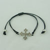 Fashion Bracelet, Cotton cord & zinc alloy findings, Length:adjustable, Sold by Dozen
