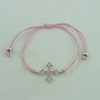 Fashion Bracelet, Cotton cord & zinc alloy findings, Length:adjustable, Sold by Dozen
