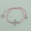 Fashion Bracelet, Cotton cord & zinc alloy findings, Length:adjustable, Sold by Dozen