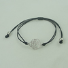 Fashion Bracelet, Cotton cord & zinc alloy findings, Length:adjustable, Sold by Dozen