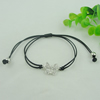 Fashion Bracelet, Cotton cord & zinc alloy findings, Length:adjustable, Sold by Dozen
