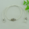 Fashion Bracelet, Cotton cord & zinc alloy findings, Length:adjustable, Sold by Dozen
