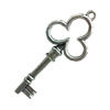 Pendant. Fashion Zinc Alloy jewelry findings. Key 75x28mm. Sold by Bag
