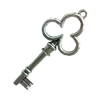 Pendant. Fashion Zinc Alloy jewelry findings. Key 75x28mm. Sold by Bag