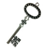 Pendant. Fashion Zinc Alloy jewelry findings. Key 85x30mm. Sold by PC
