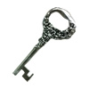 Pendant. Fashion Zinc Alloy jewelry findings. Key 60x20mm. Sold by Bag