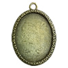 Zinc Alloy Cabochon Settings. Fashion Jewelry Findings. 53x45mm. Inner dia:30x39.6mm Sold by PC
