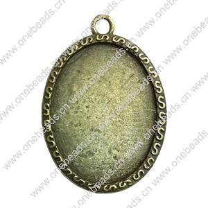 Zinc Alloy Cabochon Settings. Fashion Jewelry Findings. 53x45mm. Inner dia:30x39.6mm Sold by PC