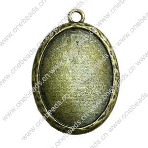 Zinc Alloy Cabochon Settings. Fashion Jewelry Findings. 55x45mm. Inner dia:28.7x39.8mm Sold by PC