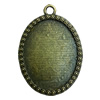 Zinc Alloy Cabochon Settings. Fashion Jewelry Findings. 55x40mm. Inner dia:30.2x40mm Sold by PC
