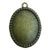 Zinc Alloy Cabochon Settings. Fashion Jewelry Findings. 55x40mm. Inner dia:30.2x40mm Sold by PC