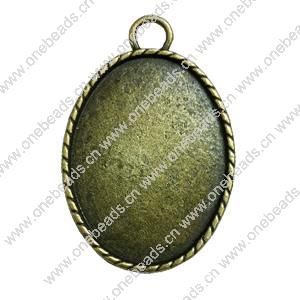 Zinc Alloy Cabochon Settings. Fashion Jewelry Findings. 53x45mm. Inner dia:30x39.8mm Sold by PC