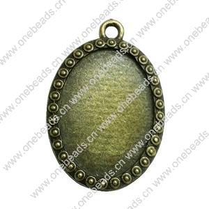 Zinc Alloy Cabochon Settings. Fashion Jewelry Findings. 40x35mm. Inner dia:22.8x31mm Sold by PC