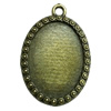 Zinc Alloy Cabochon Settings. Fashion Jewelry Findings. 40x35mm. Inner dia:22.8x31mm Sold by PC
