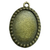 Zinc Alloy Cabochon Settings. Fashion Jewelry Findings. 40x35mm. Inner dia:22.8x31mm Sold by PC