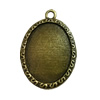 Zinc Alloy Cabochon Settings. Fashion Jewelry Findings. 40x35mm. Inner dia:23.2x30.5mm Sold by PC
