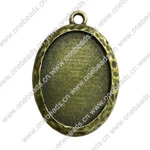 Zinc Alloy Cabochon Settings. Fashion Jewelry Findings. 33x40mm. Inner dia:22.2x30.1mm Sold by PC