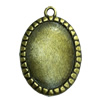 Zinc Alloy Cabochon Settings. Fashion Jewelry Findings. 26x35mm Inner dia:22.2x30.4mm Sold by PC
